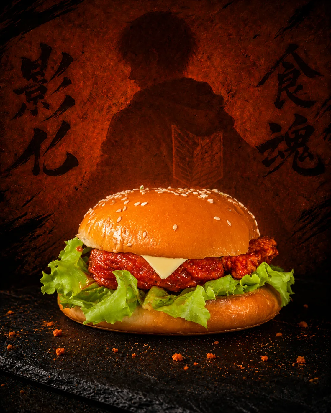 Loaded chicken burger After