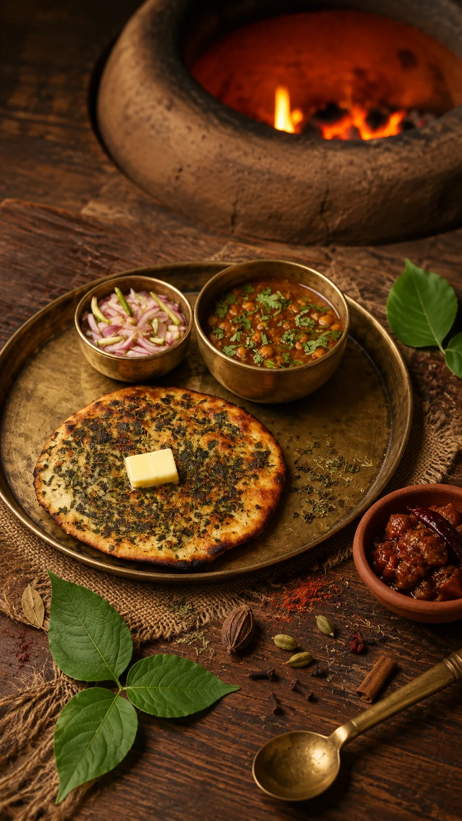 Kulcha chola, north indian & kebabs food photography by Pleny