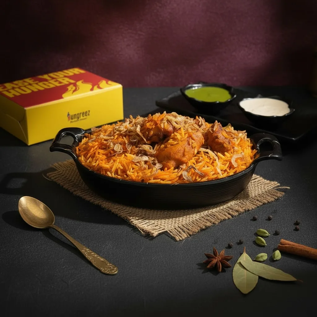 Chicken tikka biryani After