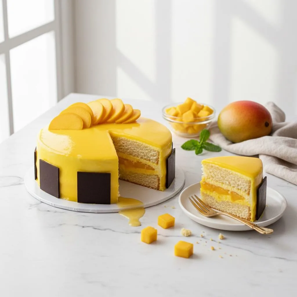 Mango cake After