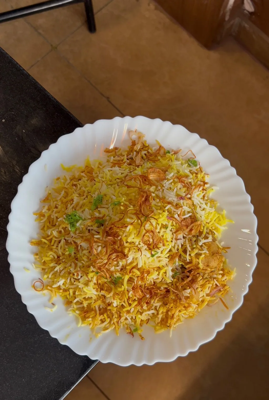 Signature biryani Before