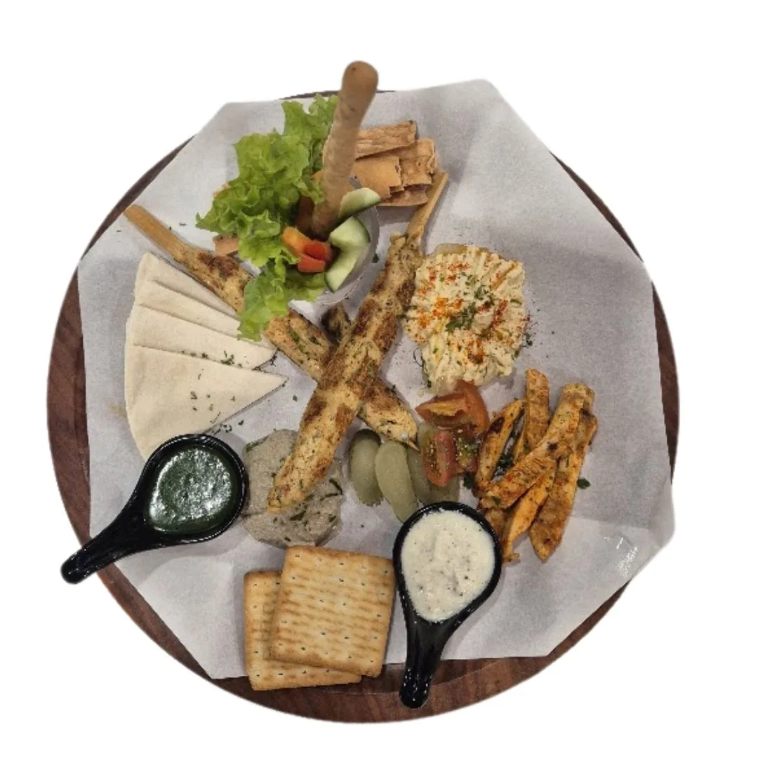 Mediterranean kebab platter Before