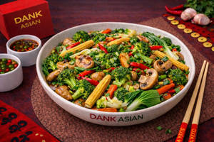 Bold festive street-food energy — supporting dish in this style