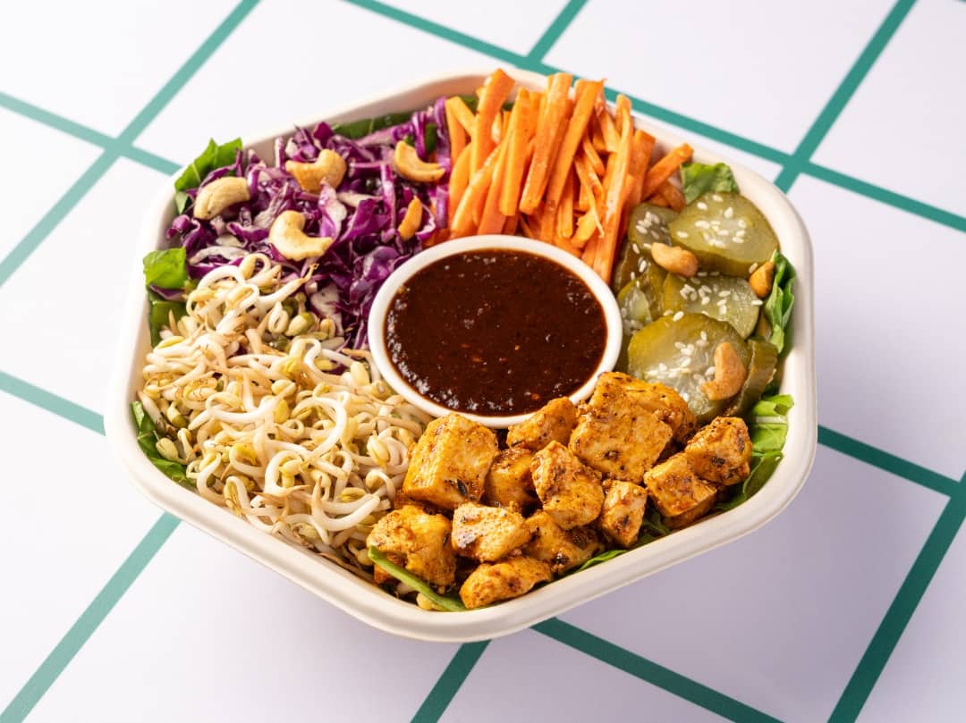 Bright modern healthy cafe — supporting dish in this style