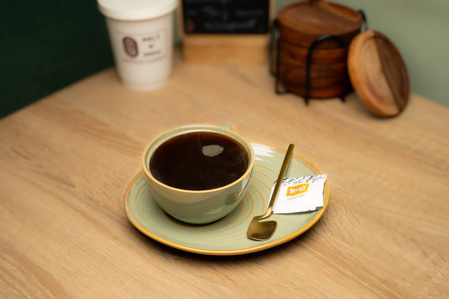 Refined specialty coffee bar — supporting dish in this style